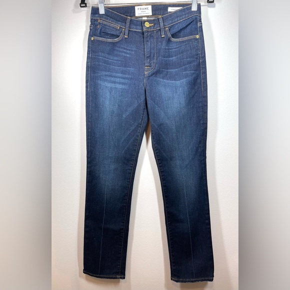 Frame Denim Denim - NWOT FRAME Jeans Women’s Size 25 LE HIGH STRAIGHT Blue Dark Wash